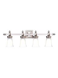 Cumberland 4-Light Bath Sconce in Polished Nickel.